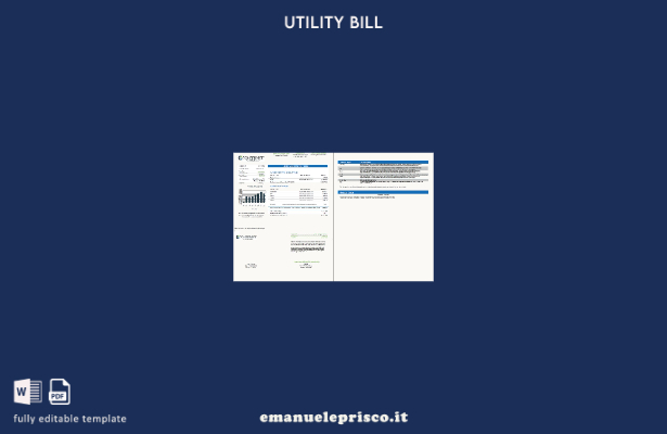 Pagine di bollette dei servizi pubblici USA Conservice in stile verificato, mode